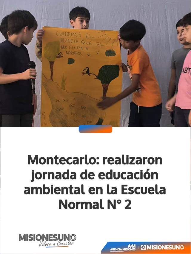 Montecarlo: realizaron jornada de educación ambiental en la Escuela Normal N° 2
