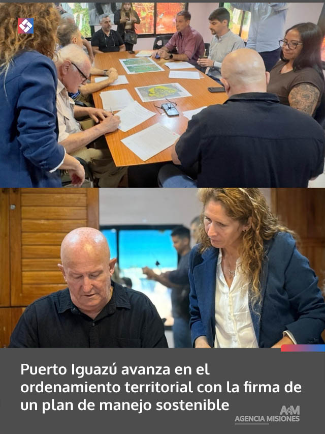 Puerto Iguazú avanza en el ordenamiento territorial con la firma de un plan de manejo sostenible