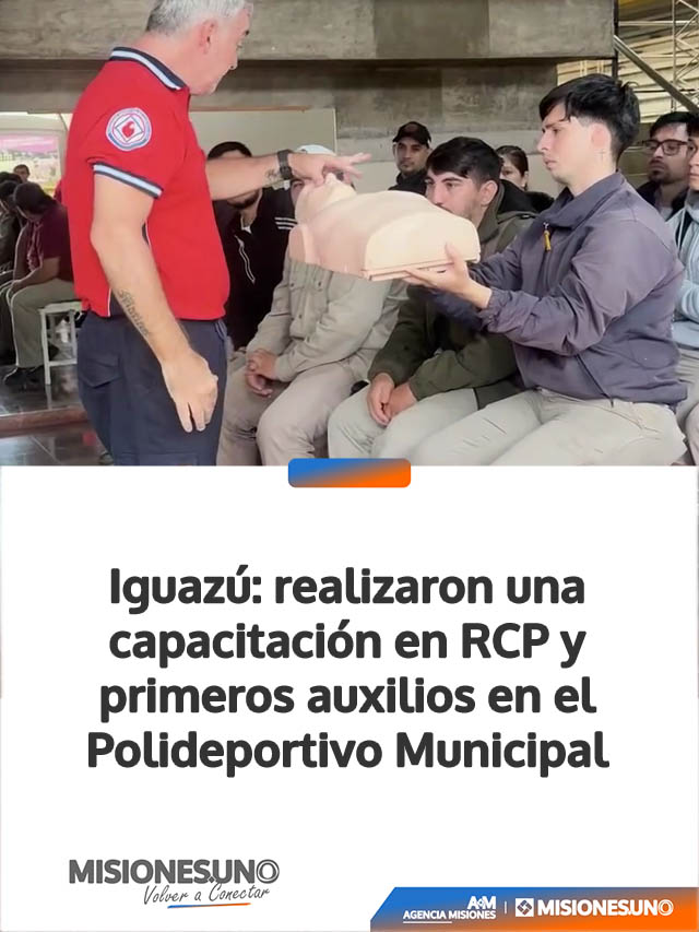 Iguazú: realizaron una capacitación en RCP y primeros auxilios en el Polideportivo Municipal