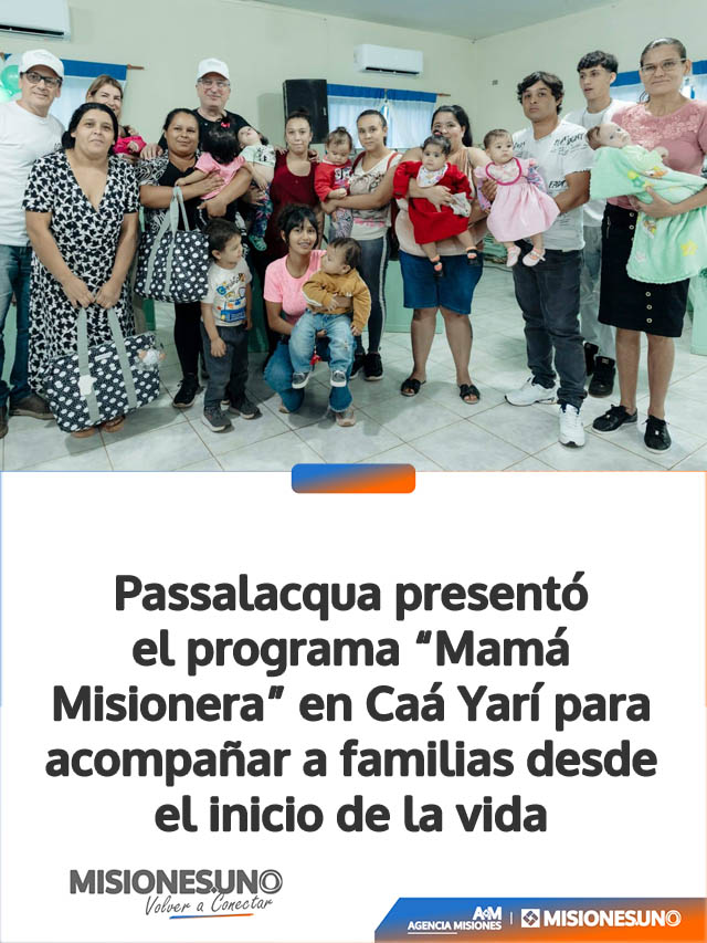 Passalacqua presentó el programa “Mamá Misionera” en Caa Yarí para acompañar a familias desde el inicio de la vida