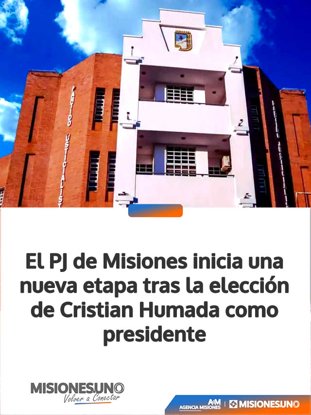 El PJ de Misiones inicia una nueva etapa tras la elección de Cristian Humada como presidente