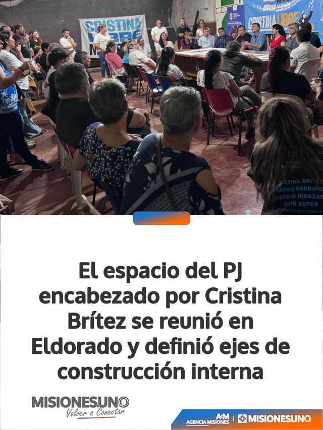 El espacio del PJ encabezado por Cristina Brítez se reunió en Eldorado y definió ejes de construcción interna