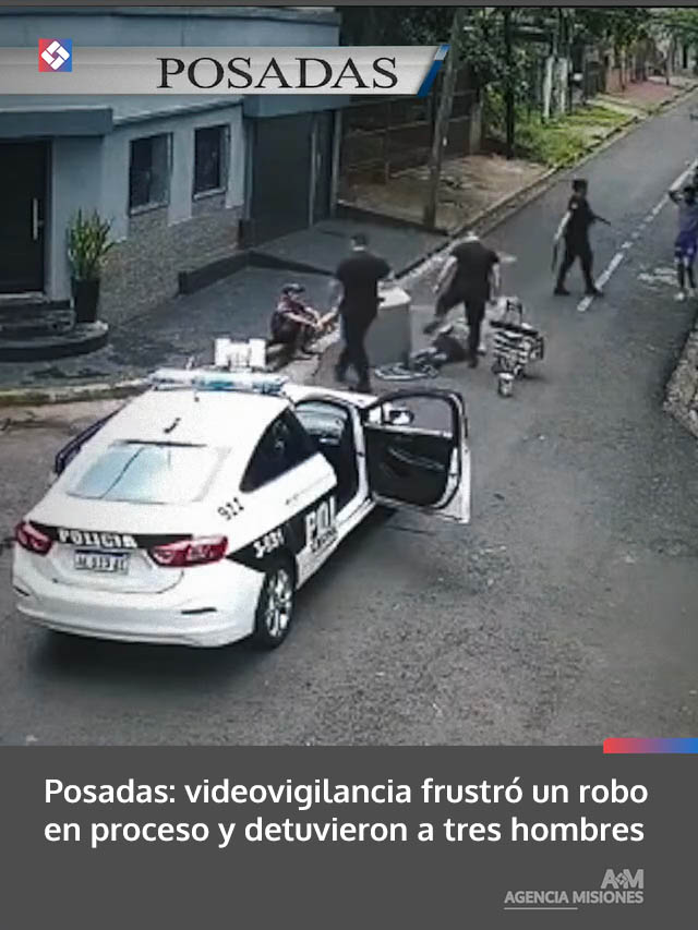Posadas: videovigilancia frustró un robo en proceso y detuvieron a tres hombres