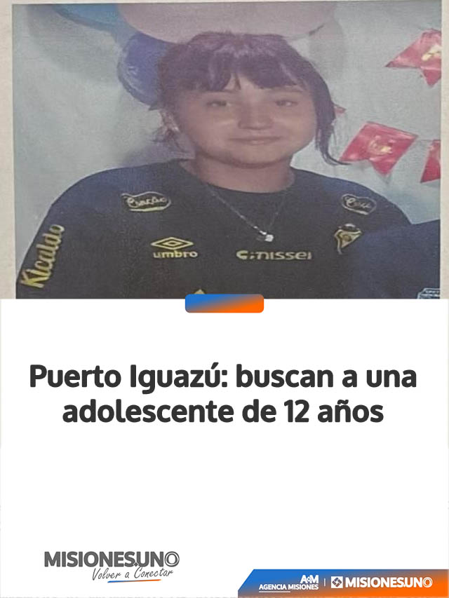 Puerto Iguazú: buscan a una adolescente de 12 años
