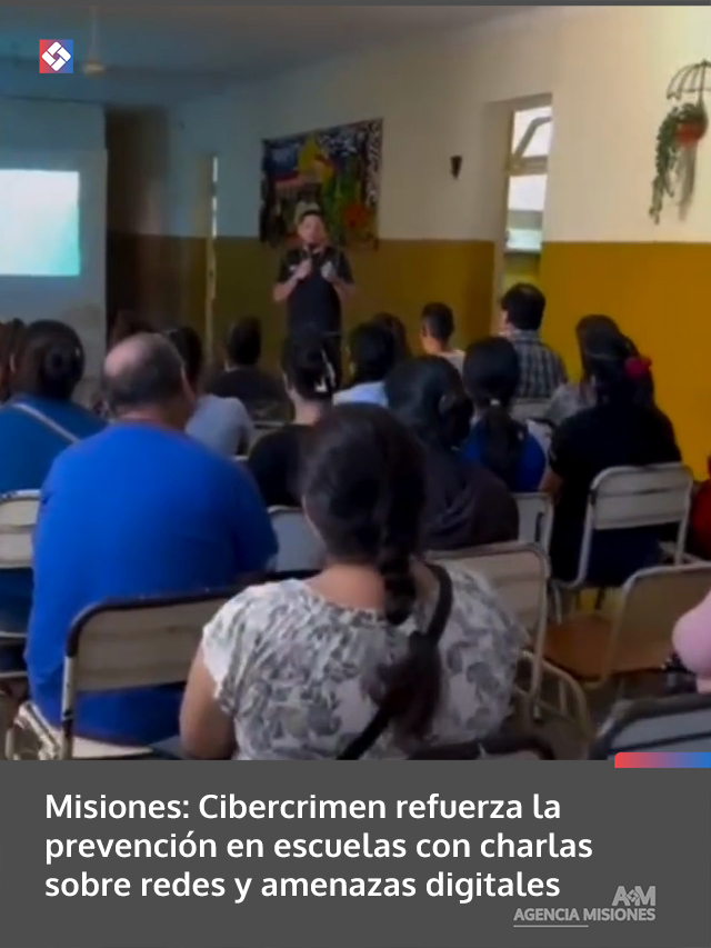 Misiones: Cibercrimen refuerza la prevención en escuelas con charlas sobre redes y nuevas amenazas digitales