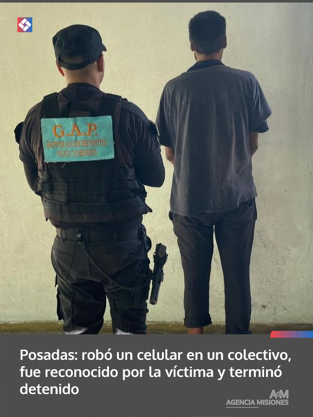 Posadas: robó un celular en un colectivo, fue reconocido por la víctima y terminó detenido