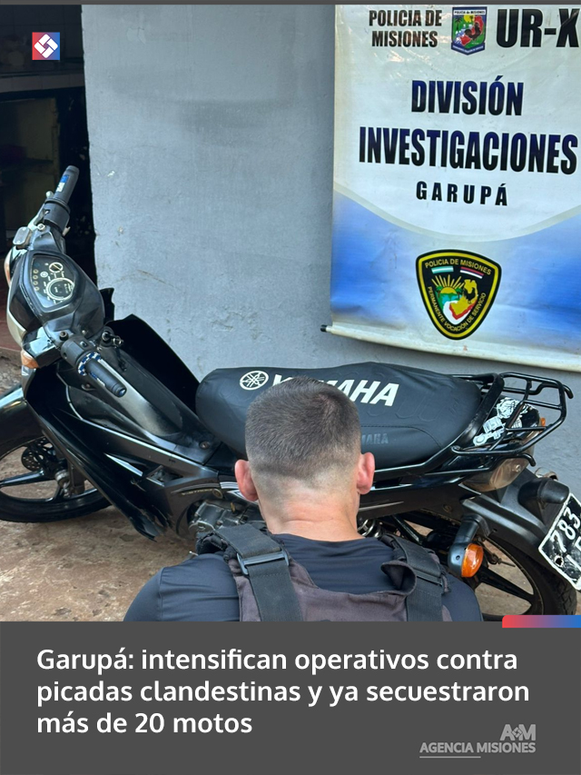 Garupá: intensifican operativos contra picadas clandestinas y ya secuestraron más de 20 motos