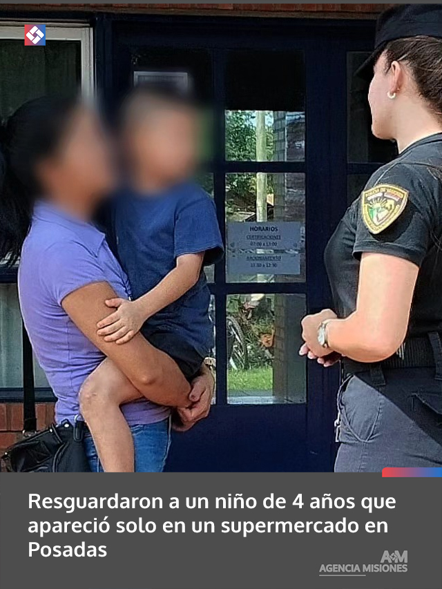 Resguardaron a un niño de 4 años que apareció solo en un supermercado en Posadas