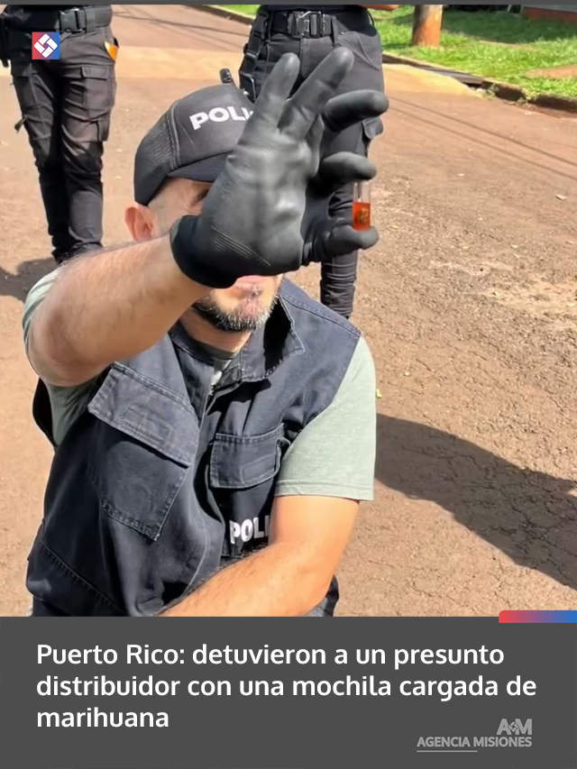 Puerto Rico: detuvieron a un presunto distribuidor con una mochila cargada de marihuana