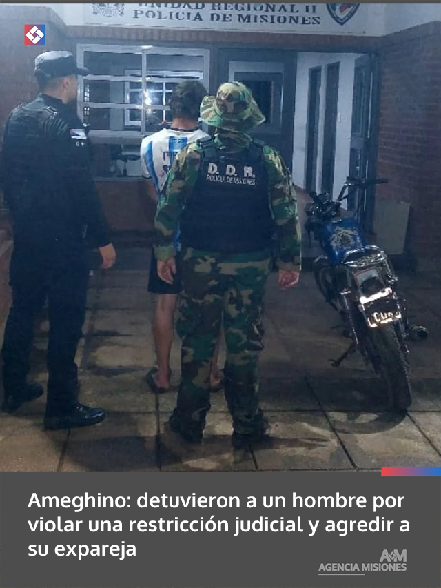 Ameghino: detuvieron a un hombre por violar una restricción judicial y agredir a su expareja