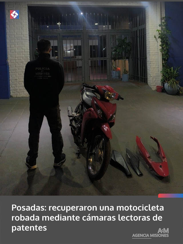 Posadas: recuperaron una motocicleta robada mediante cámaras lectoras de patentes