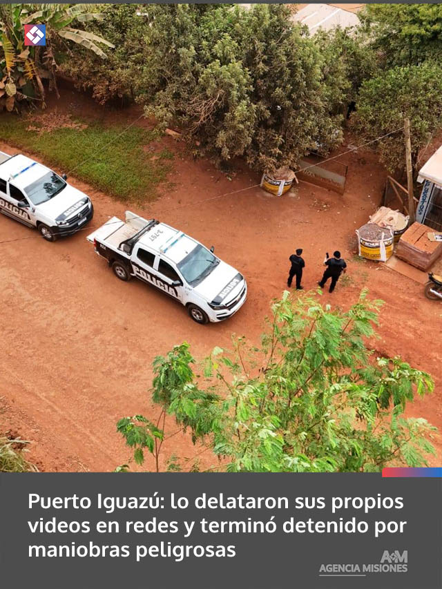 Puerto Iguazú: lo delataron sus propios videos en redes y terminó detenido por maniobras peligrosas