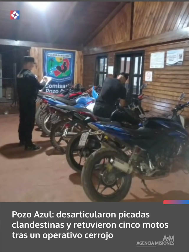 Pozo Azul: desarticularon picadas clandestinas y retuvieron cinco motos tras un operativo cerrojo