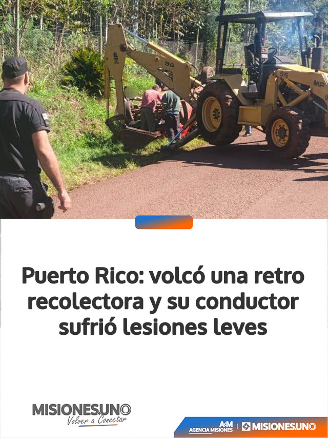 Puerto Rico: volcó una retro recolectora y su conductor sufrió lesiones leves