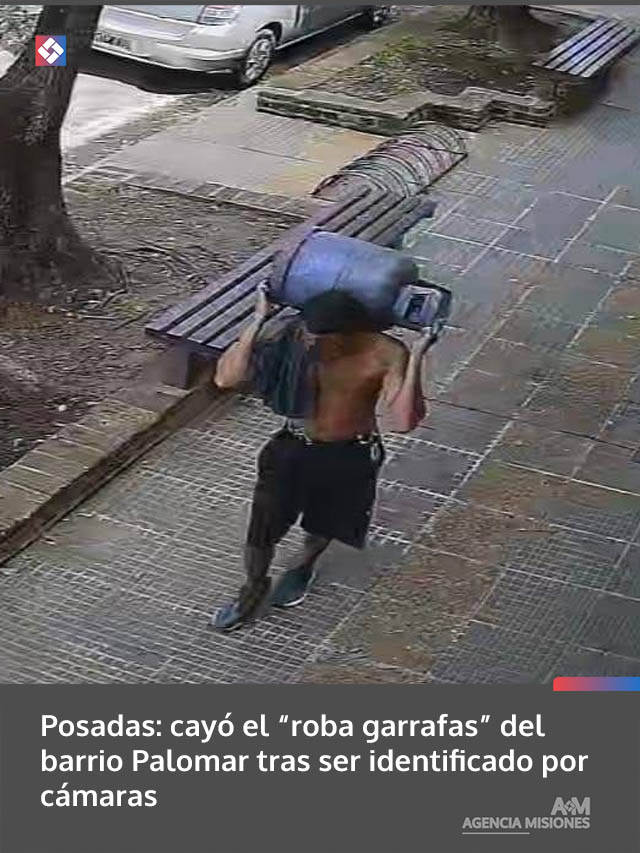 Posadas: cayó el “roba garrafas” del barrio Palomar tras ser identificado por cámaras