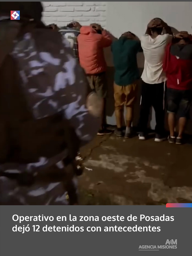 Operativo en la zona oeste de Posadas dejó 12 detenidos con antecedentes
