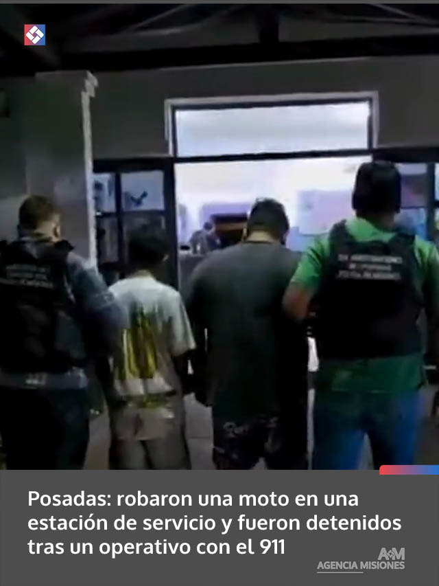 Posadas: robaron una moto en una estación de servicio y fueron detenidos tras un operativo con el 911