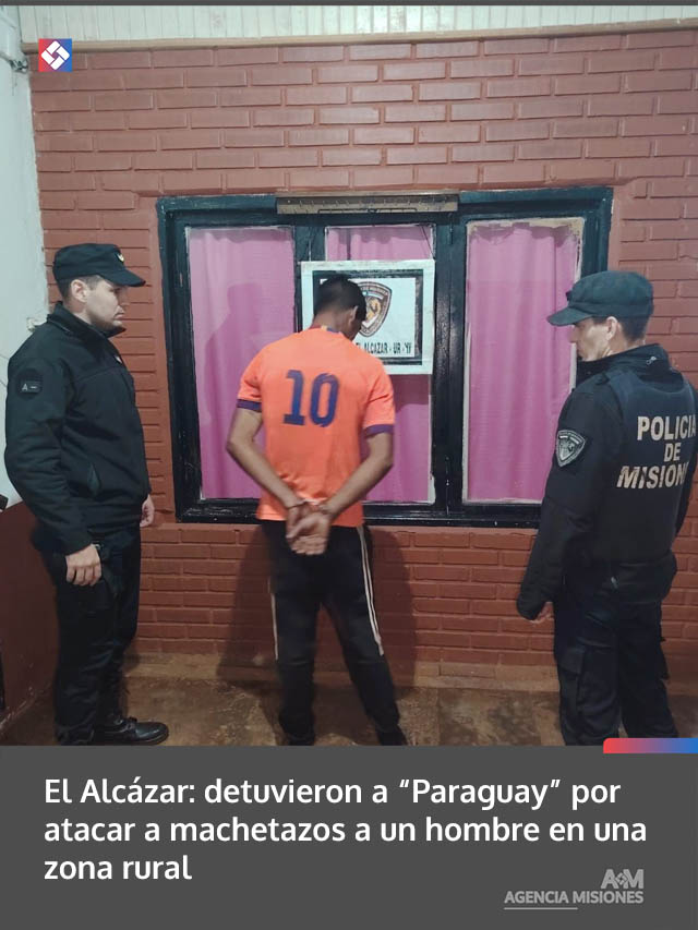 El Alcázar: detuvieron a “Paraguay” por atacar a machetazos a un hombre en una zona rural