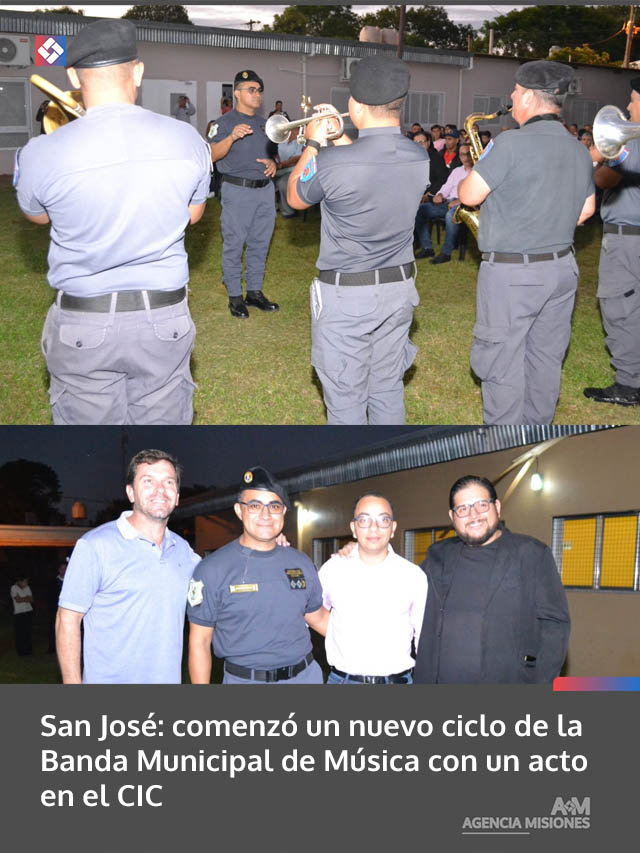 San José: comenzó un nuevo ciclo de la Banda Municipal de Música con un acto en el CIC