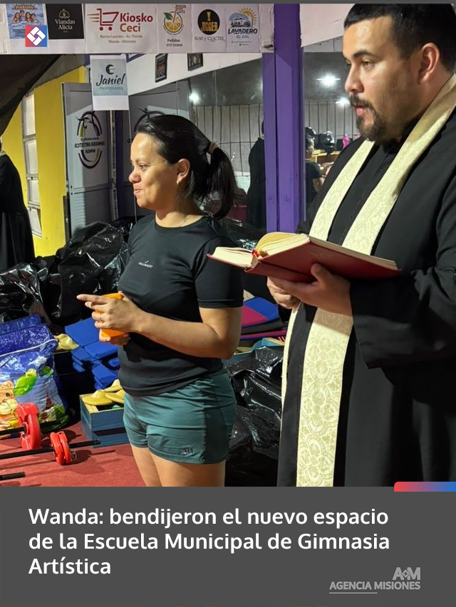 Wanda: bendijeron el nuevo espacio de la Escuela Municipal de Gimnasia Artística
