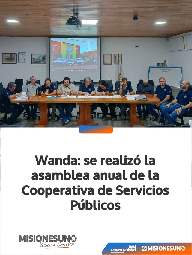 Wanda: se realizó la asamblea anual de la Cooperativa de Servicios Públicos