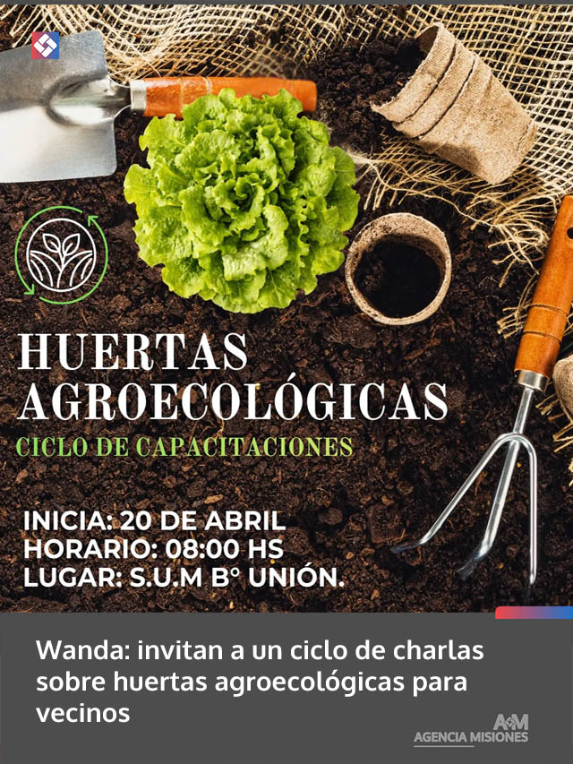 Wanda: invitan a un ciclo de charlas sobre huertas agroecológicas para vecinos
