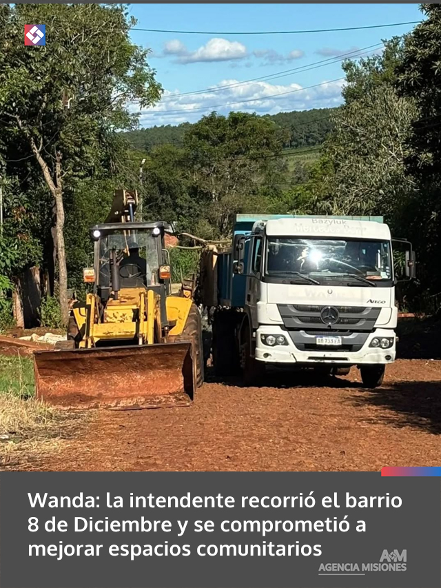 Wanda: la intendente recorrió el barrio 8 de Diciembre y se comprometió a mejorar espacios comunitarios