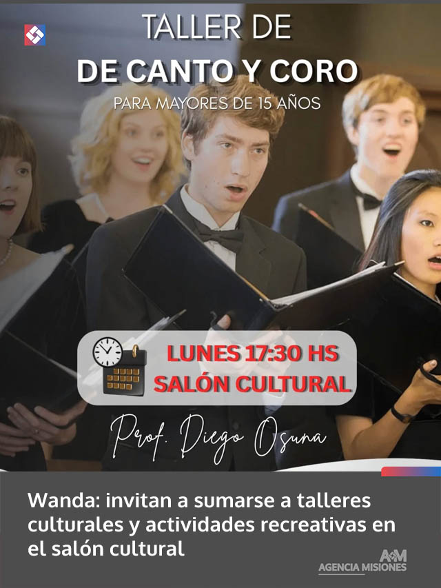 Wanda: invitan a sumarse a talleres culturales y actividades recreativas en el salón cultural