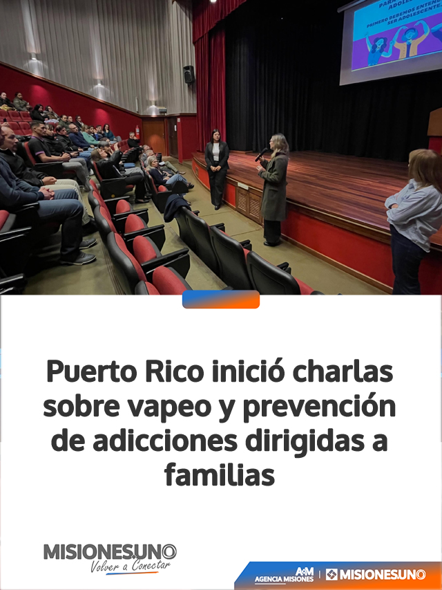 Puerto Rico inició charlas sobre vapeo y prevención de adicciones dirigidas a familias