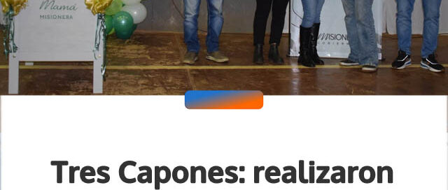 Tres Capones: realizaron una jornada del programa “Mamás Misioneras” con entrega de asistencia a familias