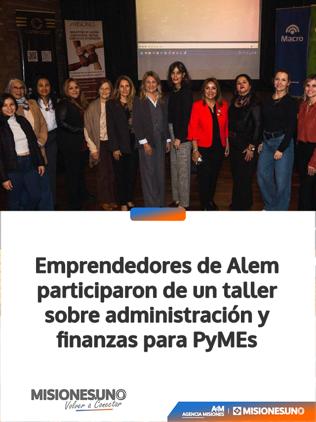 Emprendedores de Alem participaron de un taller sobre administración y finanzas para PyMEs