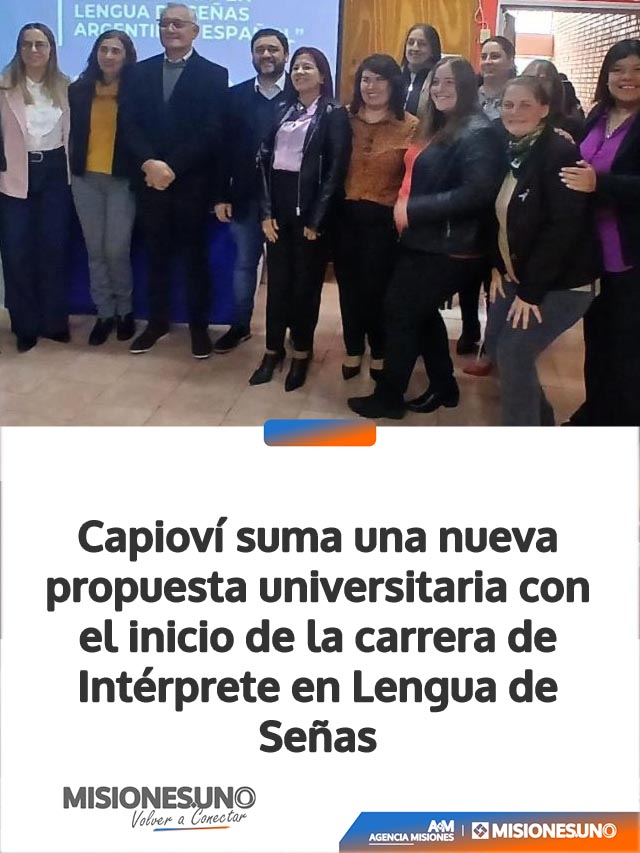 Capioví suma una nueva propuesta universitaria con el inicio de la carrera de Intérprete en Lengua de Señas