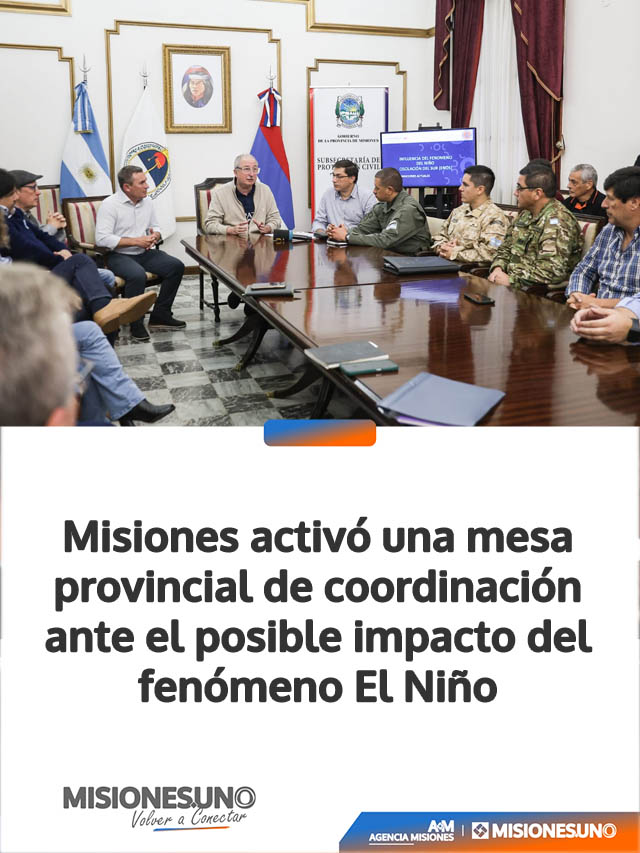 Misiones activó una mesa provincial de coordinación ante el posible impacto del fenómeno El Niño