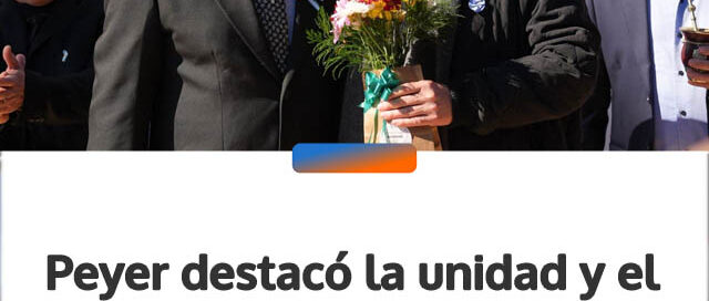 Peyer destacó la unidad y el trabajo conjunto durante el centenario de Caraguatay