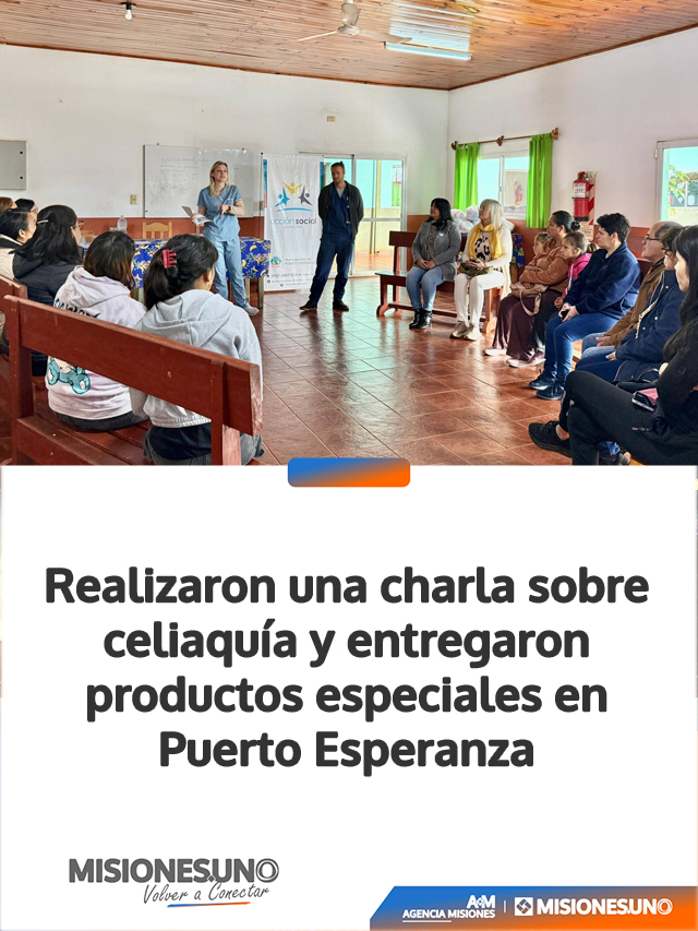 Realizaron una charla sobre celiaquía y entregaron productos especiales en Puerto Esperanza