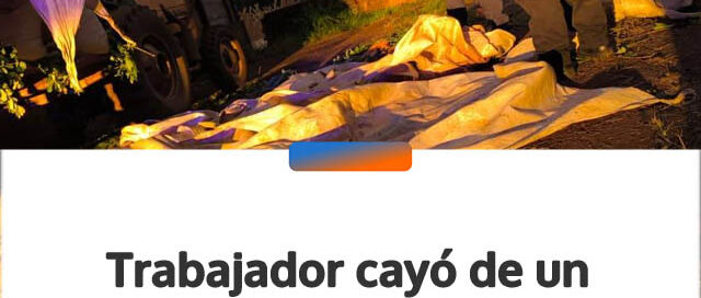 Trabajador cayó de un acoplado mientras cargaba yerba mate y sufrió graves lesiones en Garuhapé