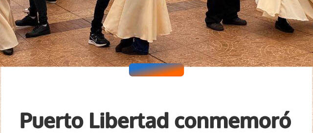 Puerto Libertad conmemoró el 25 de Mayo con un acto patrio en la plaza central