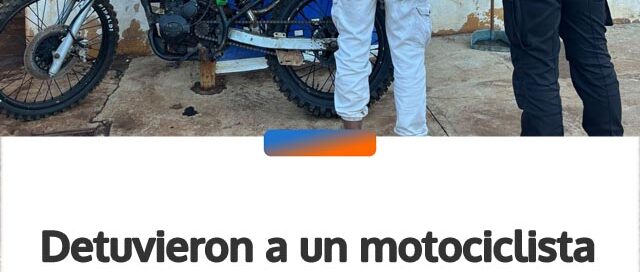 Detuvieron a un motociclista alcoholizado y sin patente durante un operativo en San Pedro