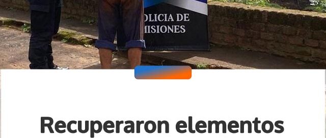 Recuperaron elementos robados y detuvieron a un joven acusado de un hurto en Oberá