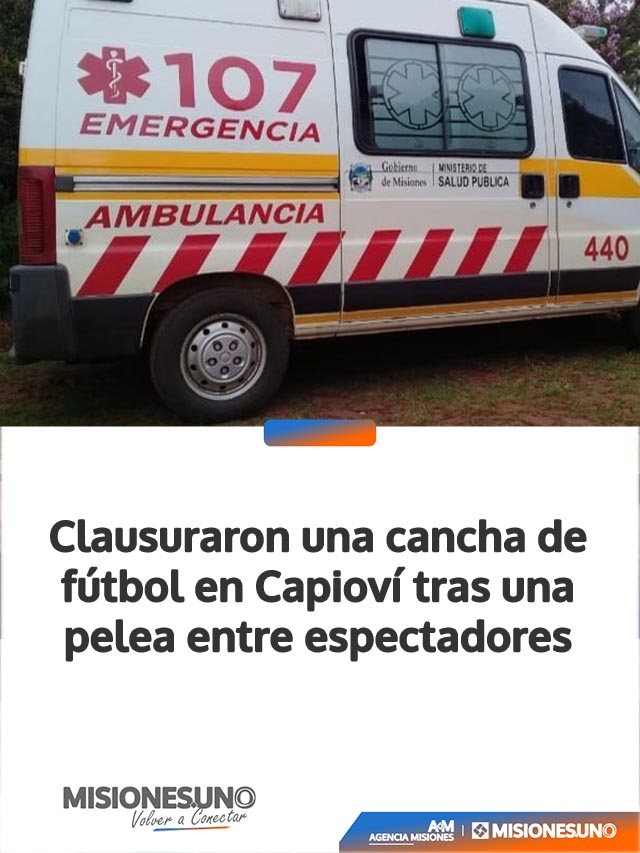 Clausuraron una cancha de fútbol en Capioví tras una pelea entre espectadores