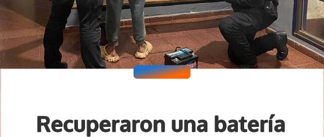 Recuperaron una batería robada y detuvieron al presunto autor en Posadas