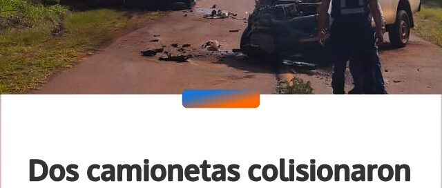 Dos camionetas colisionaron en General Alvear y una mujer resultó herida