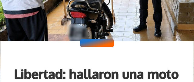 Puerto Libertad: hallaron una moto robada oculta entre malezas en el paraje Nueva Libertad