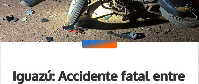Iguazú: Accidente fatal entre motocicletas en las 600 Hectáreas