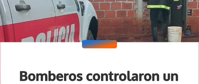 Bomberos controlaron un incendio en una vivienda de Panambí