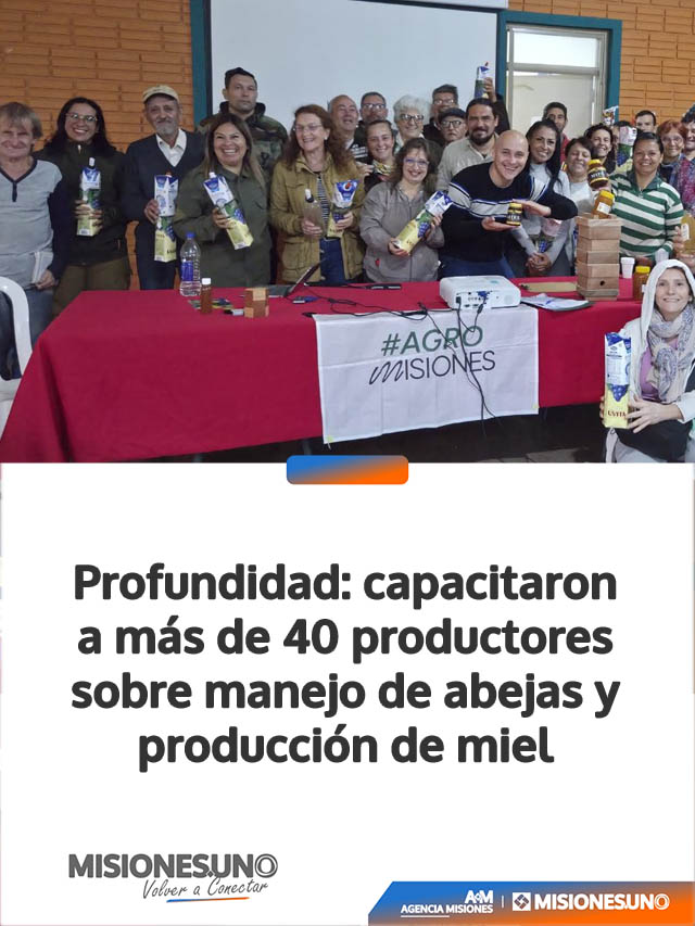 Profundidad: capacitaron a más de 40 productores sobre manejo de abejas y producción de miel