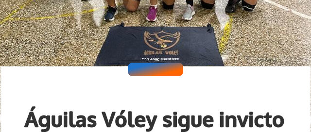 Águilas Vóley sigue invicto en el torneo municipal de Cerro Azul
