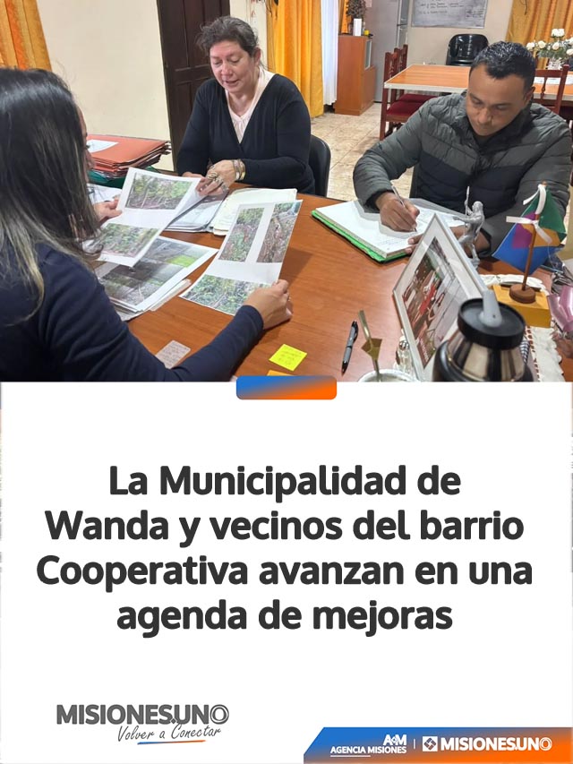 La Municipalidad de Wanda y vecinos del barrio Cooperativa avanzan en una agenda de mejoras