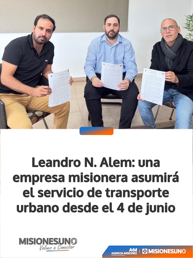 Leandro N. Alem: una empresa misionera asumirá el servicio de transporte urbano desde el 4 de junio