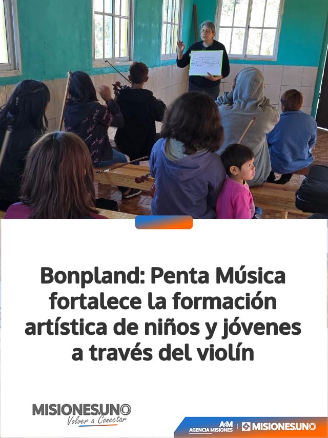 Bonpland: Penta Música fortalece la formación artística de niños y jóvenes a través del violín